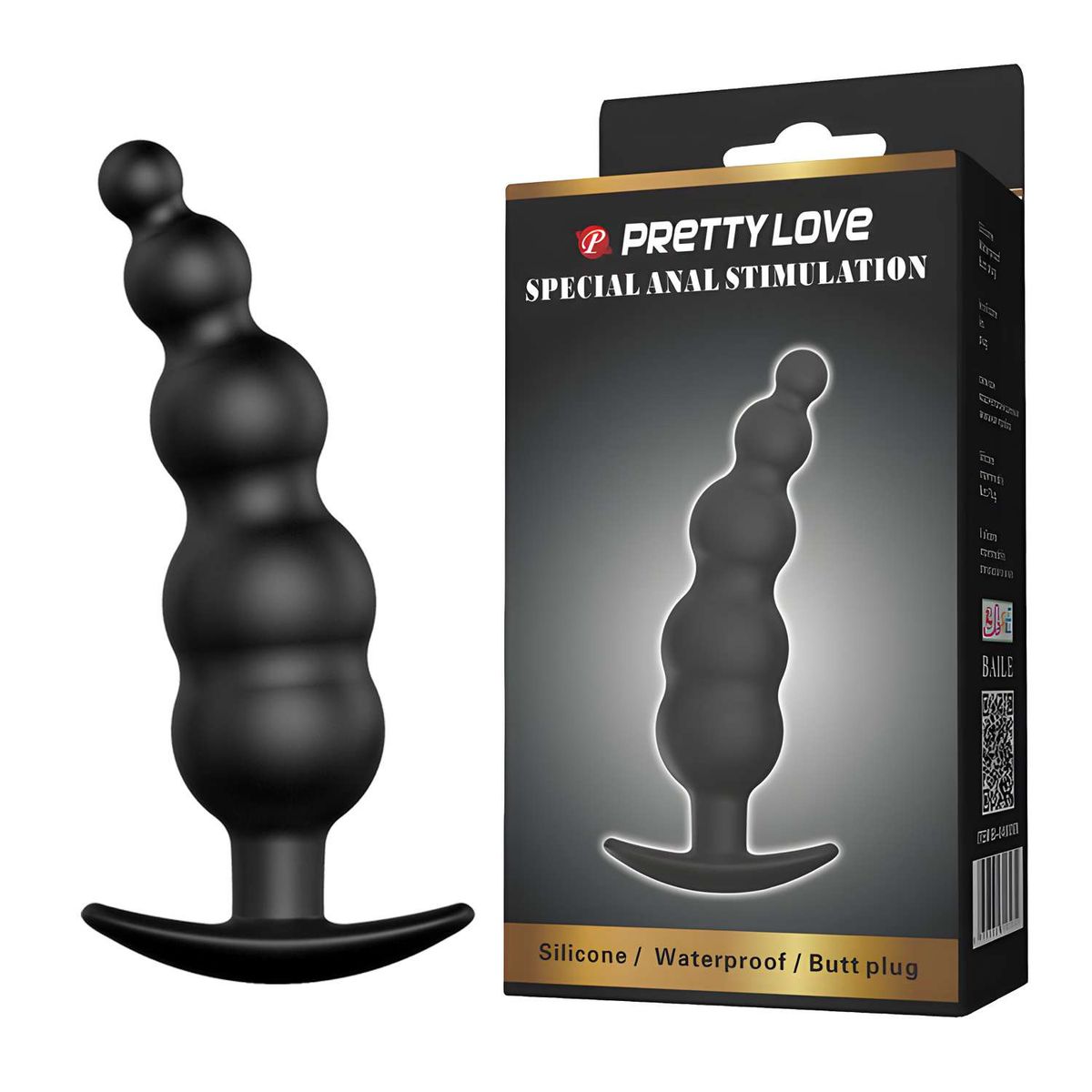 PRETTY LOVE - PLUG ANAL CON ESFERAS  SPECIAL STIMULATION 12 CM