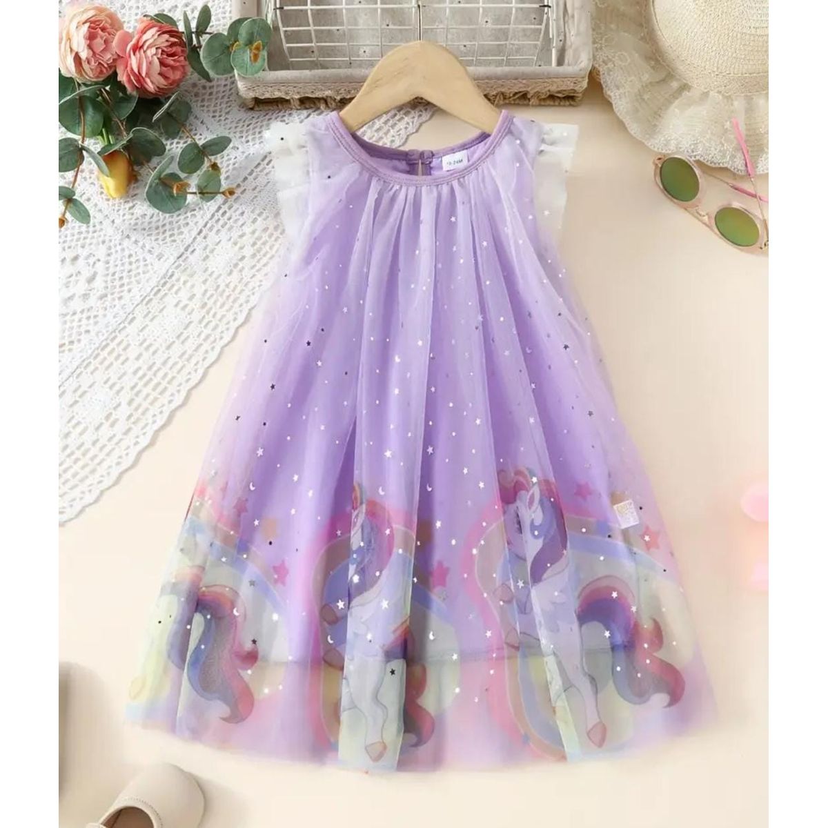 GENERICO - Vestido Niña de Unicornio Morado Talla 6