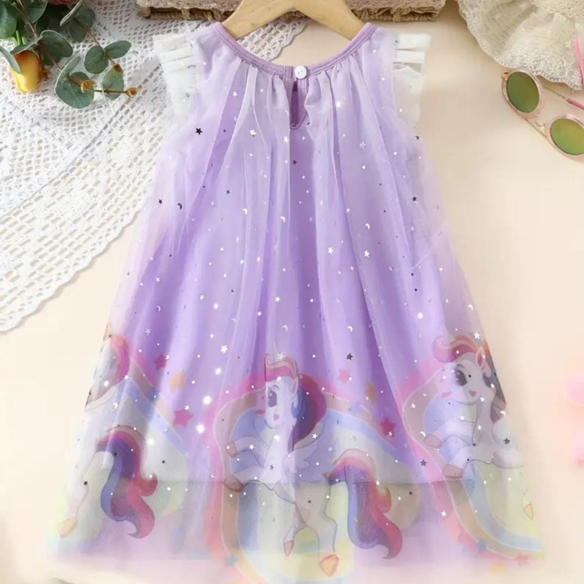 GENERICO - Vestido Niña de Unicornio Morado Talla 6