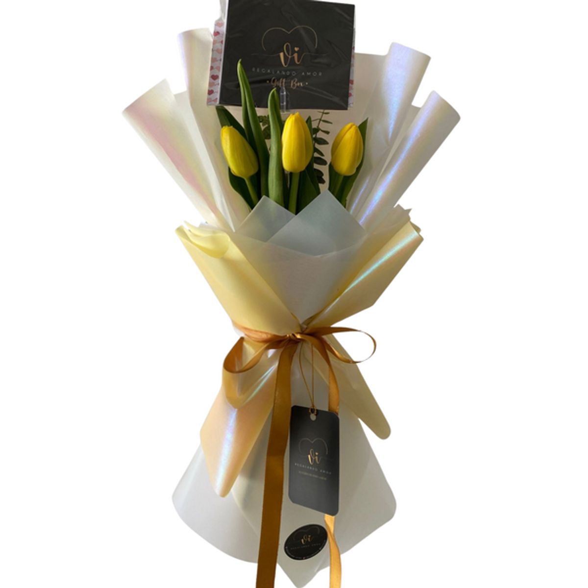 VI REGALANDO AMOR - Mini Ramo Tulipanes - Color Tulipanes Aleatorio- ramo de flores