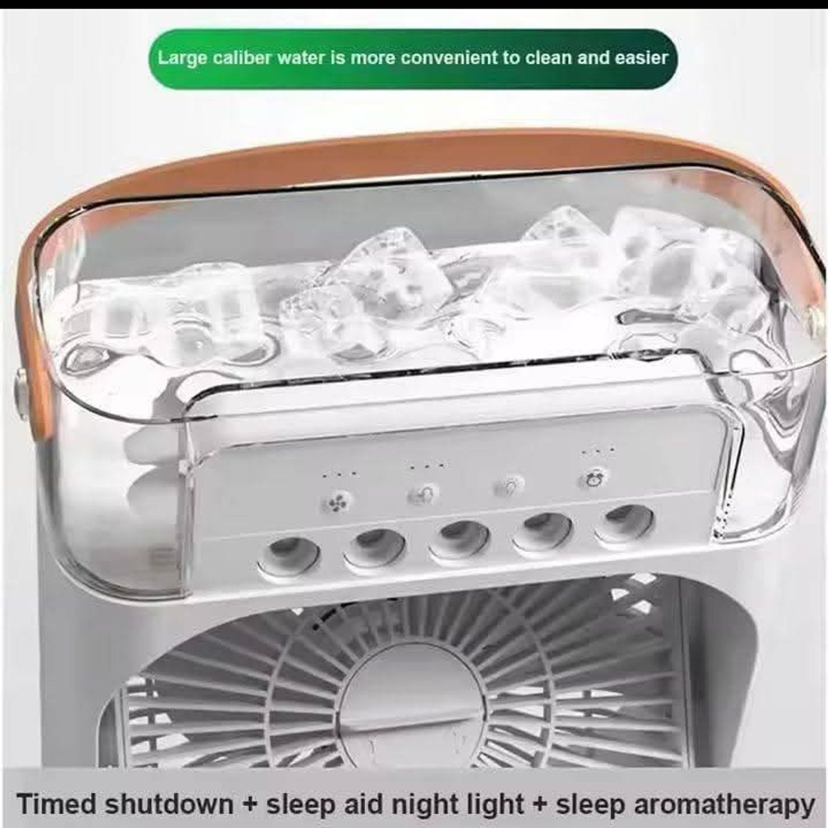 GENERICO - VENTILADOR HUMIDIFICADOR 2 EN 1 + ESENCIA