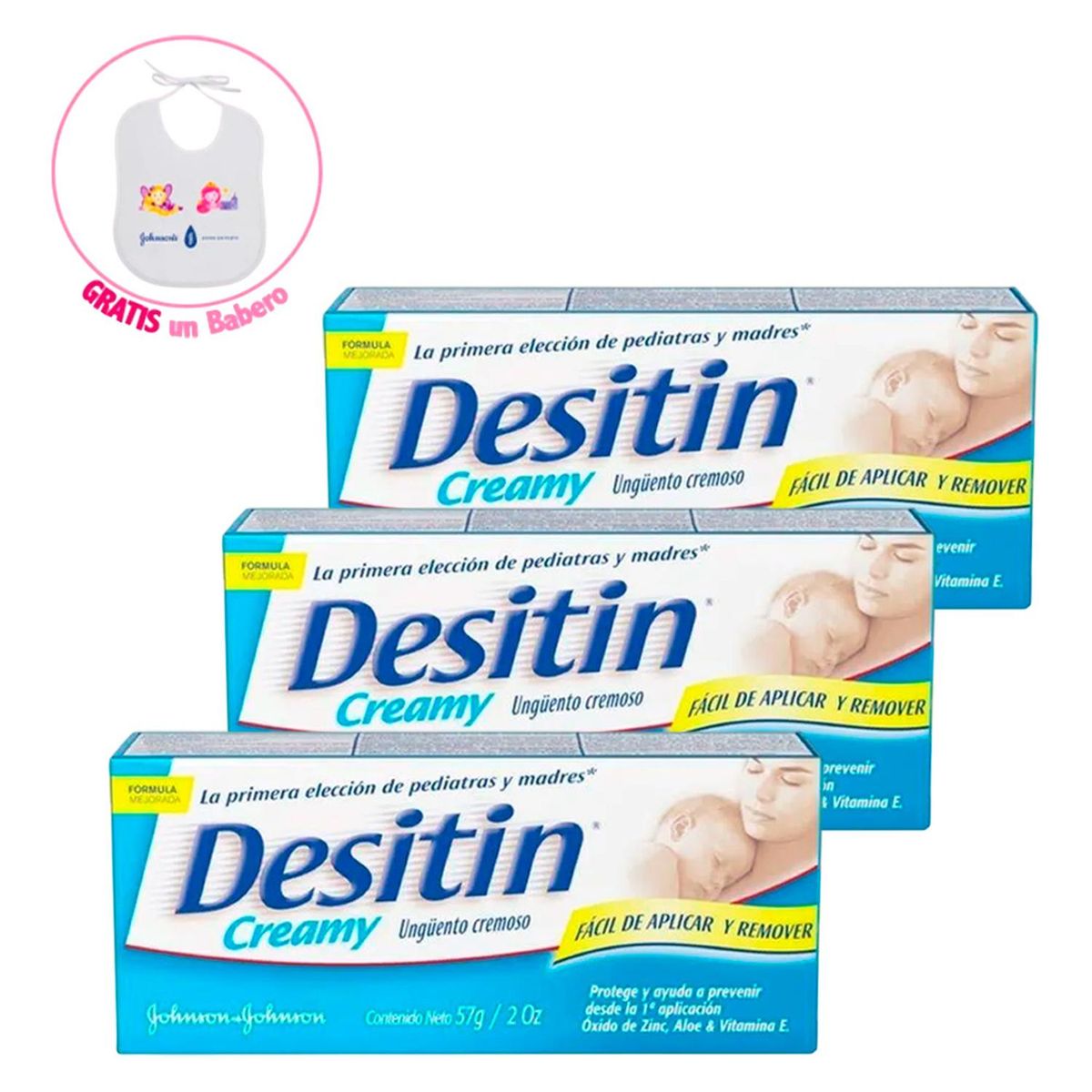 JOHNSONS - Pack X3 Crema para Bebé Desitin 57 gr