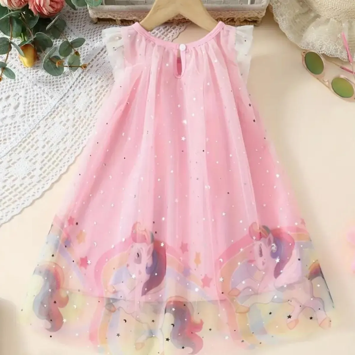 GENERICO - Vestido Niña de Unicornio Rosado Talla 10