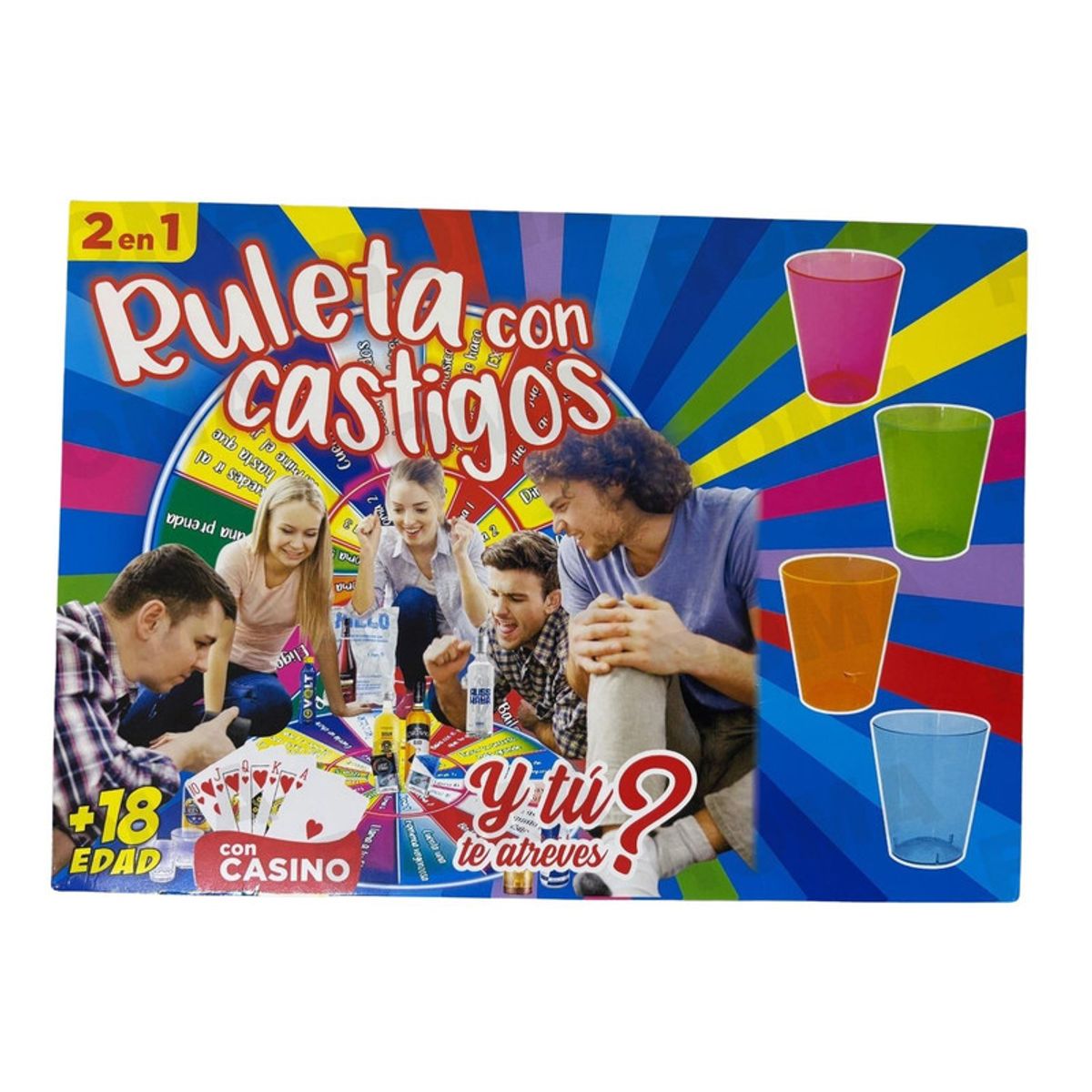 GENERICO - RULETA DE CASTIGOS 2 EN 1  JUEGO DE MESA