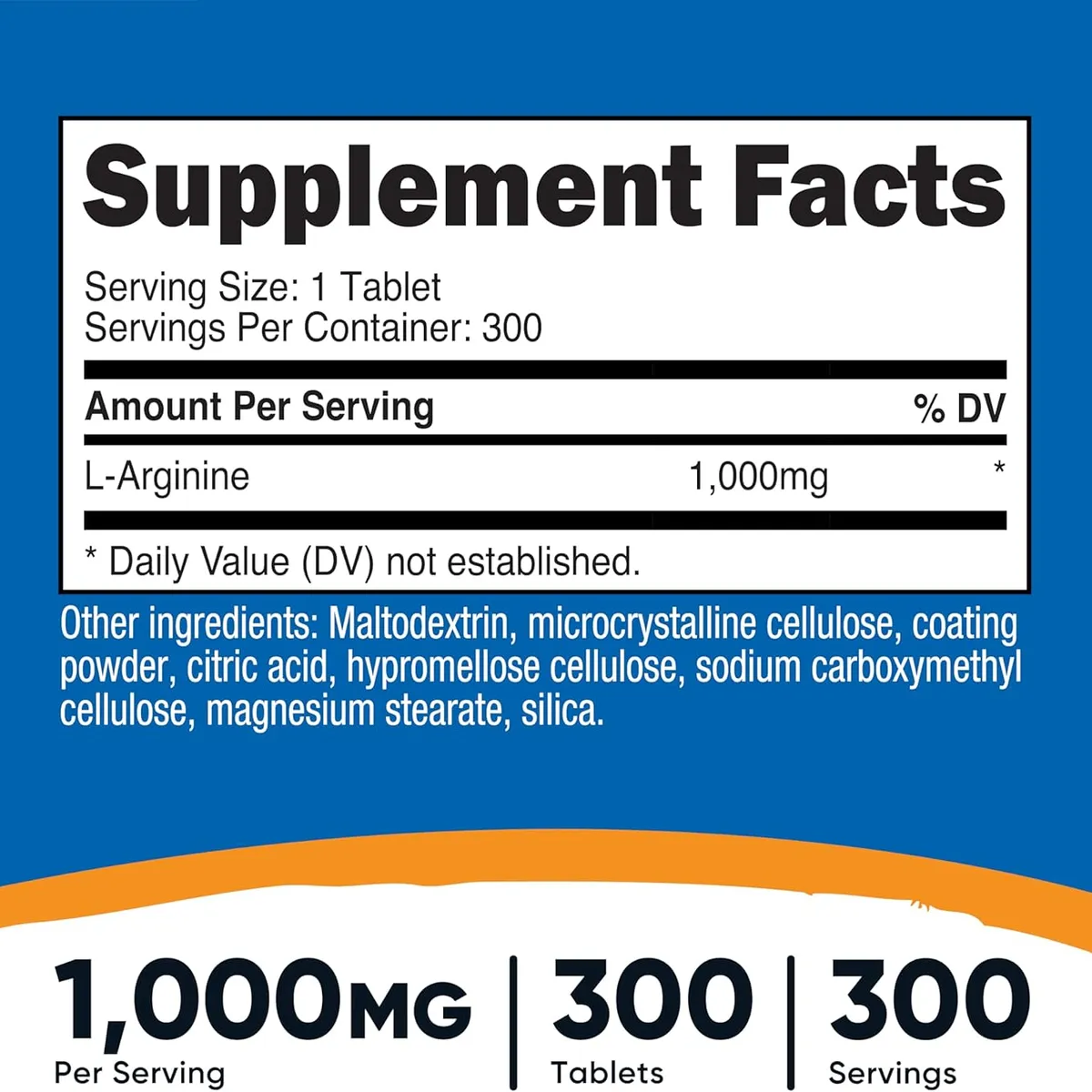 NUTRICOST - L Arginina Arginine 1000 mg Tabletas