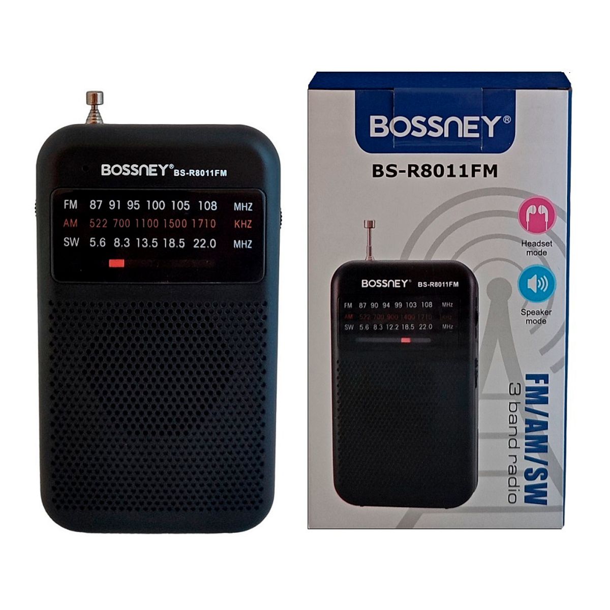 GENERICO - Radio Portatil a Pilas  Bossney AM/FM