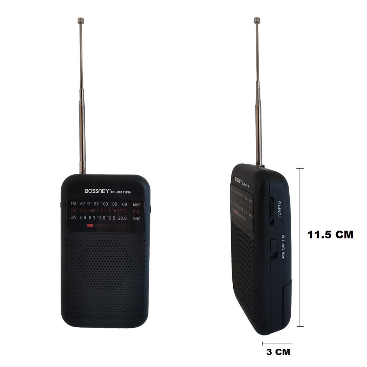 GENERICO - Radio Portatil a Pilas  Bossney AM/FM