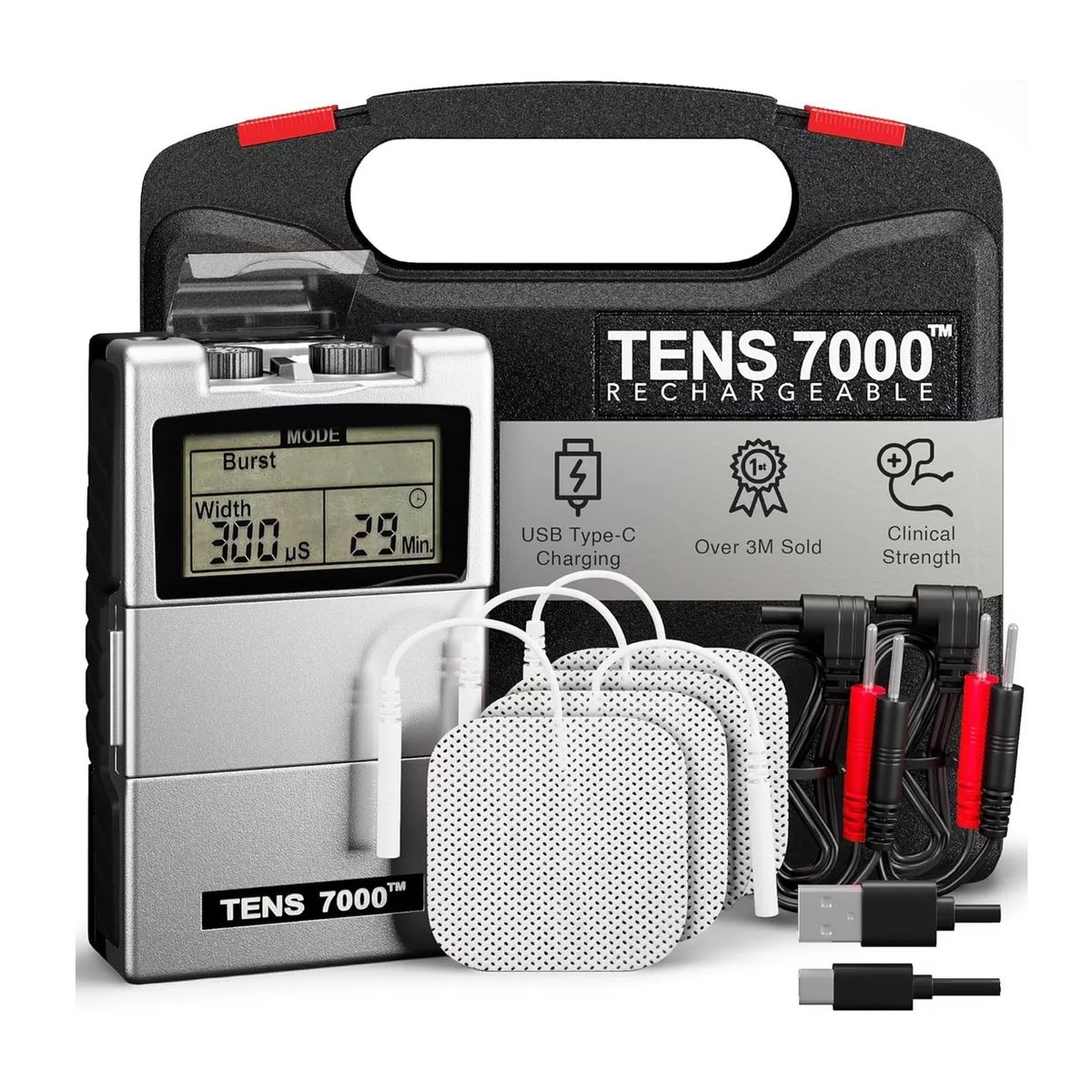 GENERICO - ELECTROESTIMULADOR TENS 7000 RECARGABLE