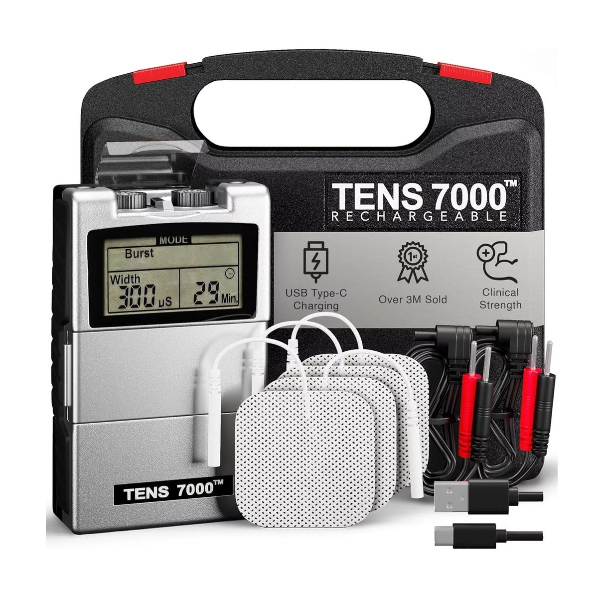 GENERICO - ELECTROESTIMULADOR TENS 7000 RECARGABLE