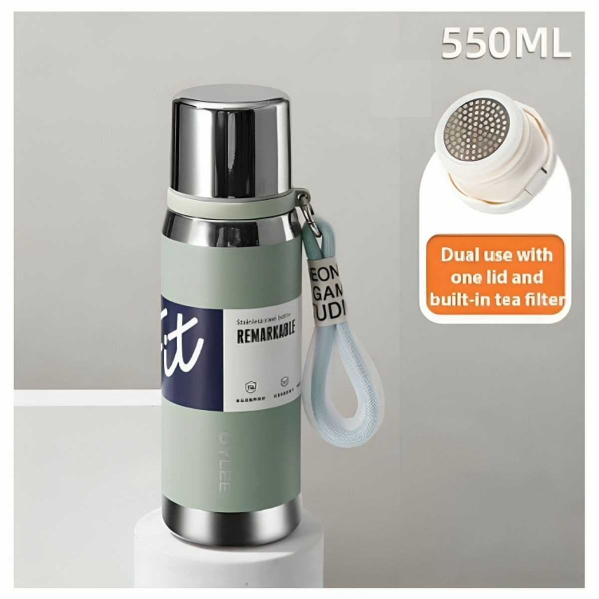 GENERICO - Termo Tomatodo Fit AMSZM de Acero Inoxidable 316 de 550 ml