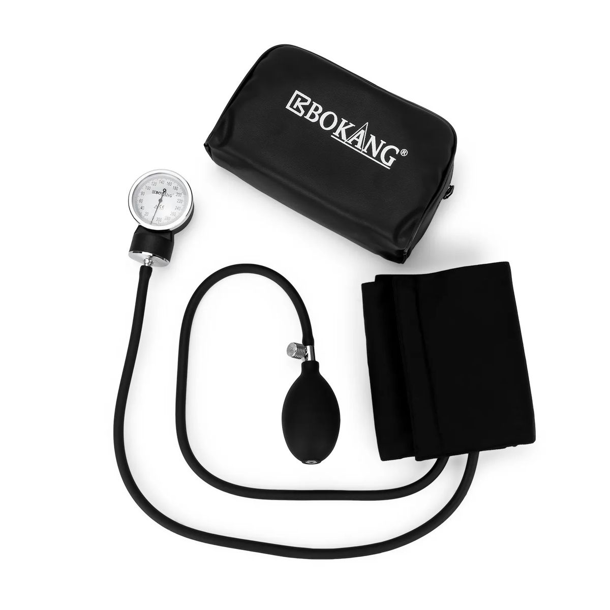 BOKANG - Tensiómetro Manual Aneroide con Estetoscopio BOKANG Negro