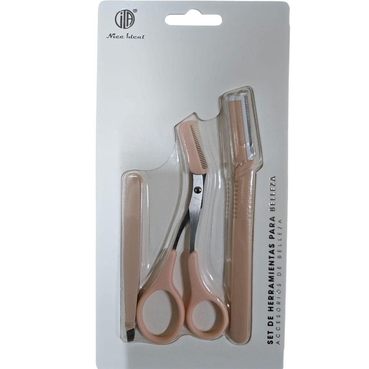 GENERICO - Juego de recortador de cejas de 3 piezas ROSASO