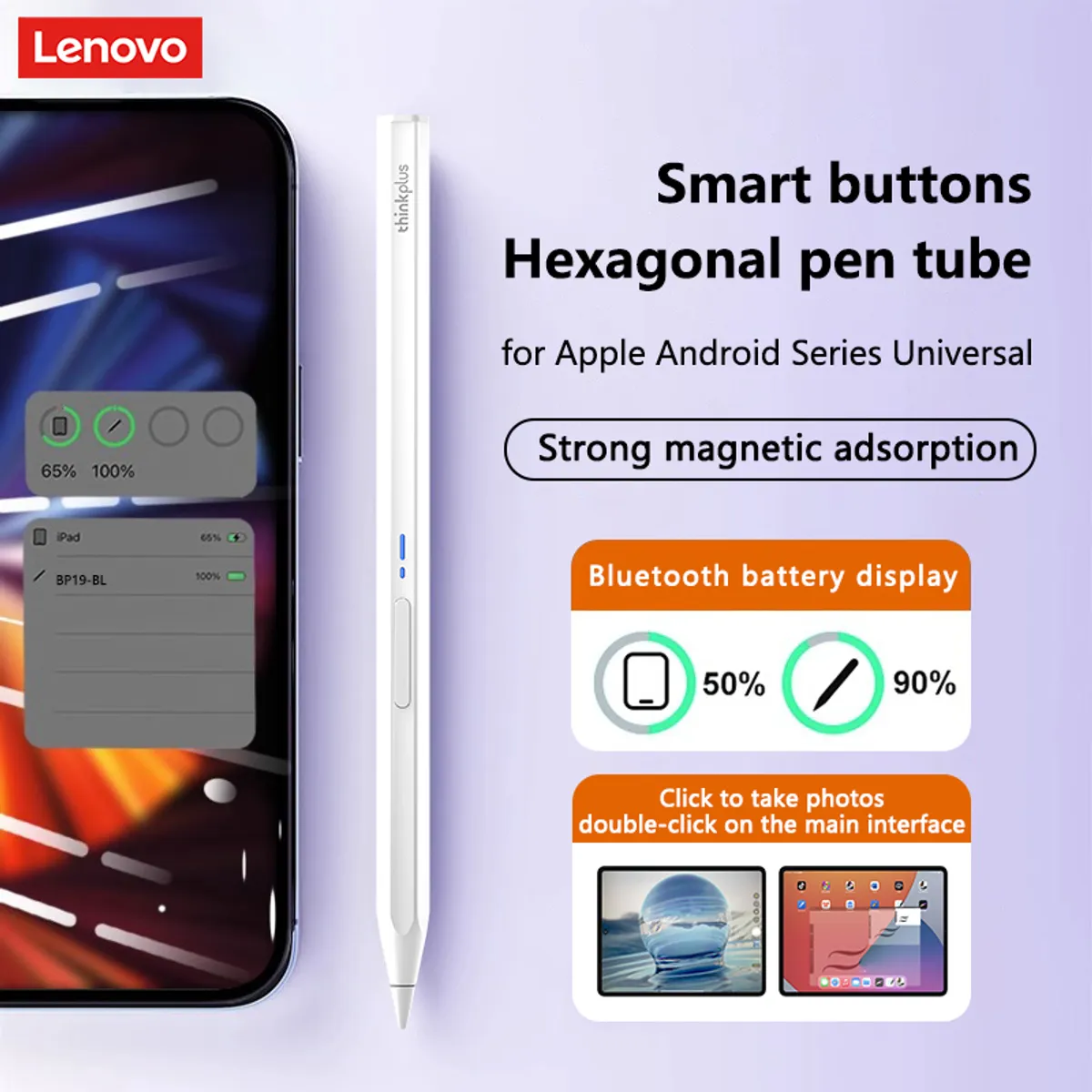 LENOVO - Lenovo-lápiz Universal Thinkplus BP19BL condensador activo