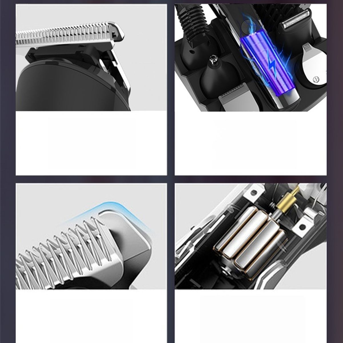 TIOZONEY - Set de afeitado eléctrico 16 en 1