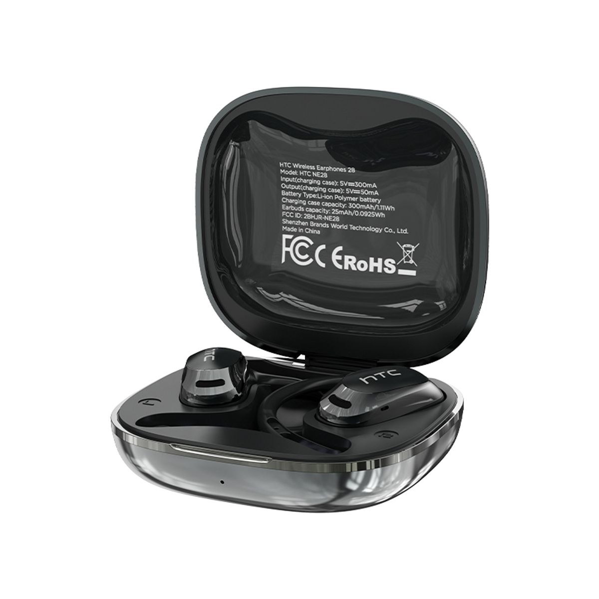 HTC - Auriculares Bluetooth inalámbricos HTC NE28 Negro