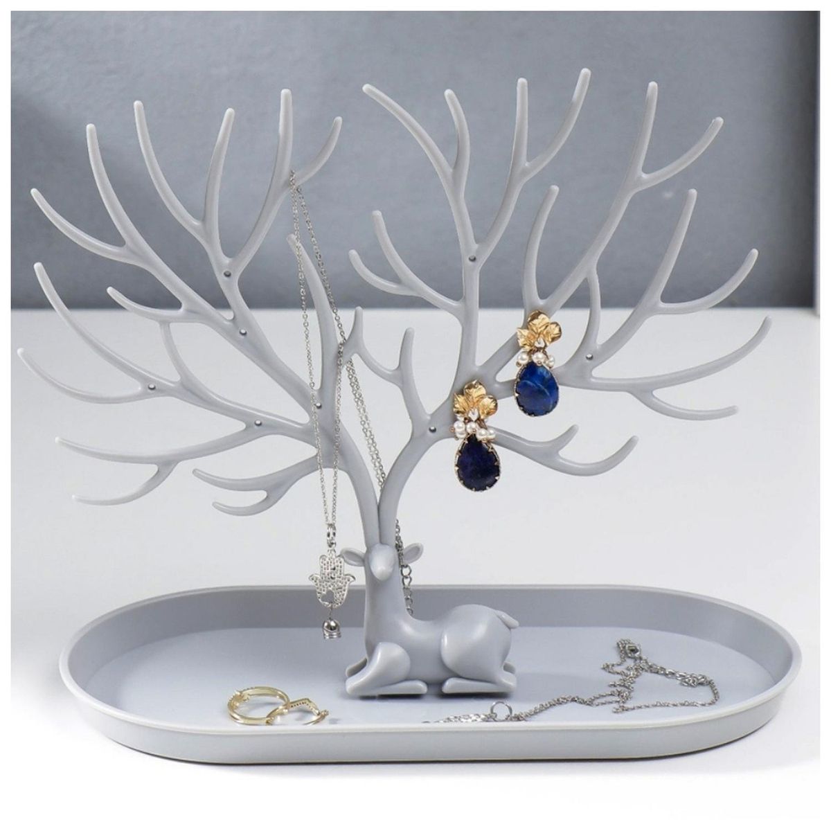 MINARI - Joyero Ciervo Organizador de Joyas Exhibidor GR JC12