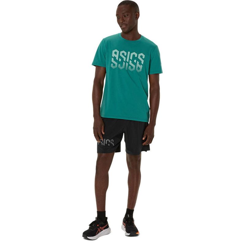 ASICS - Polo ASICS Hex Graphic Cotton Blend Hombre