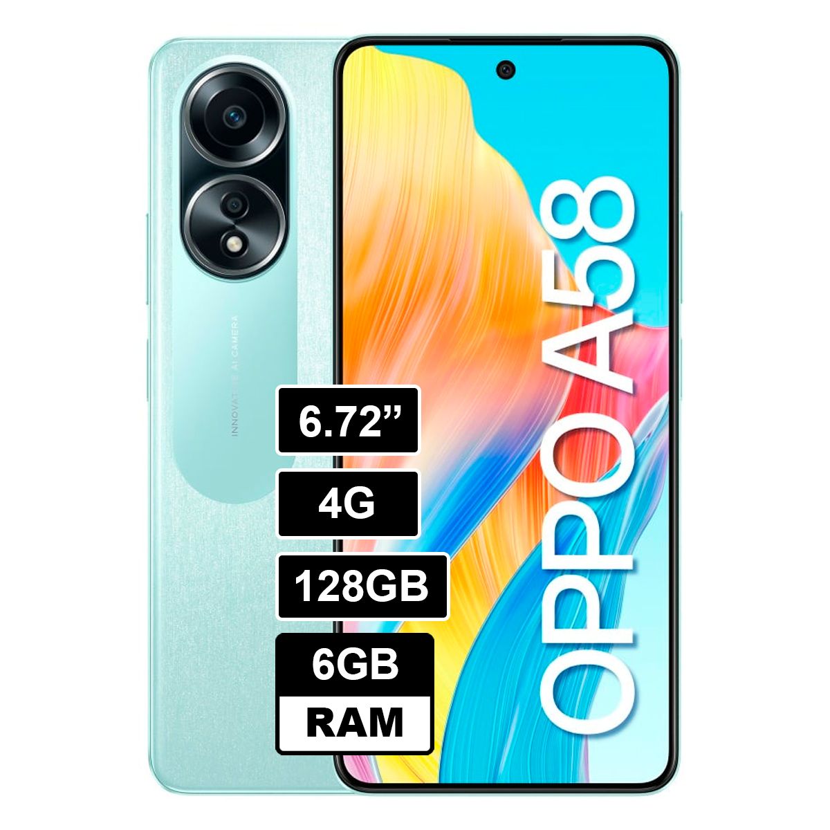 OPPO - Oppo A58 128GB 6GB RAM Verde