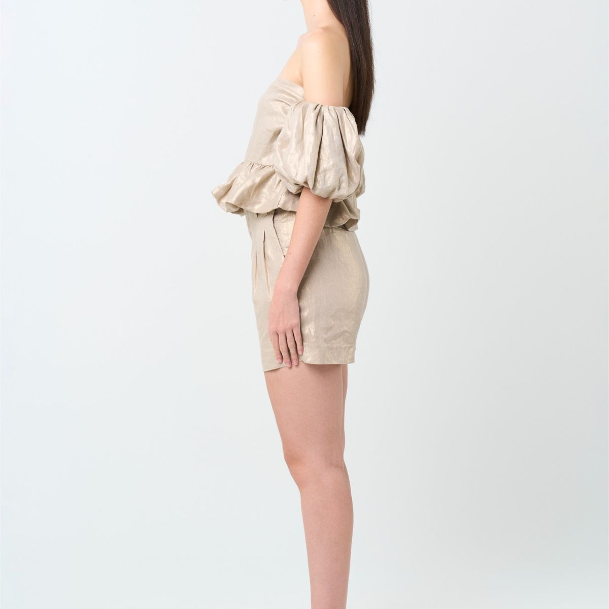 VELEZ - Vélez Camisa Elios En Lino Para Mujer Silueta Cropped Arena