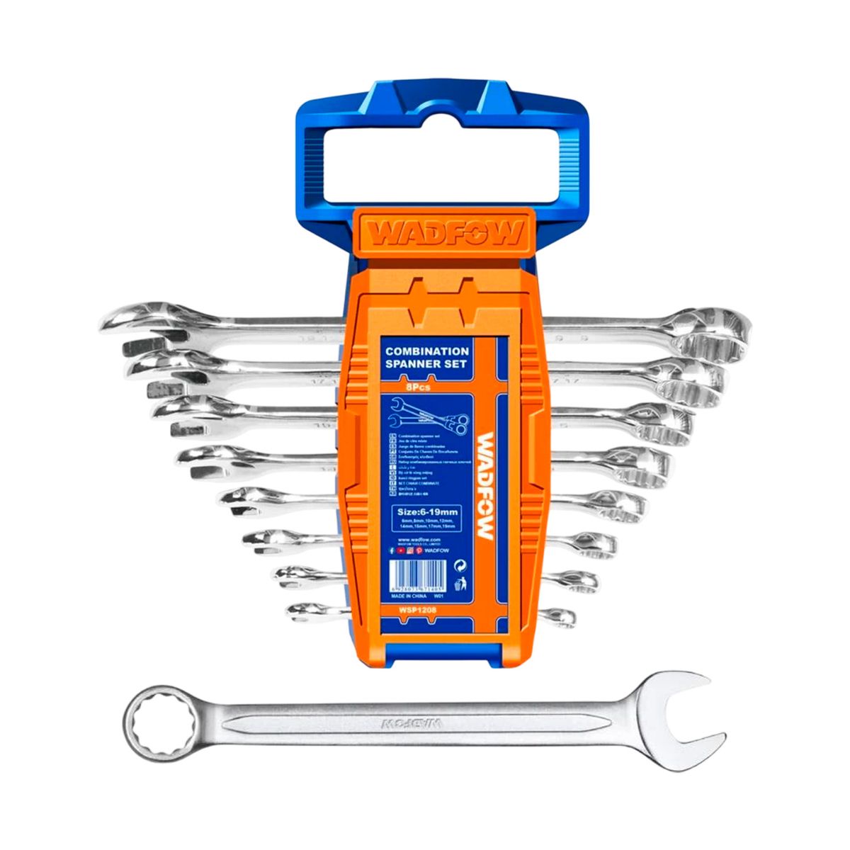 GENERICO - Juego De Llaves Combinadas 8 Piezas 6-19mm Wsp1208 Wadfow