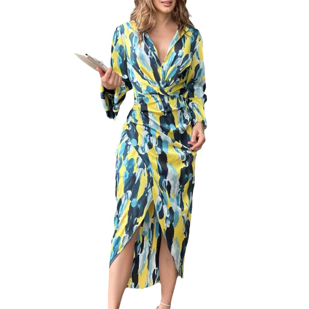 GENERICO - Vestido Estampado Cuello Camisero  Vestido Lucia