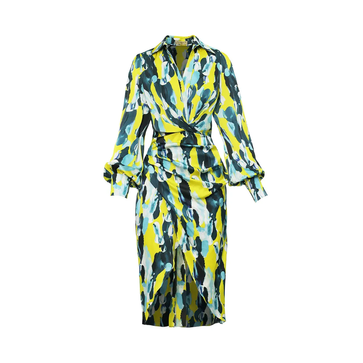 GENERICO - Vestido Estampado Cuello Camisero  Vestido Lucia