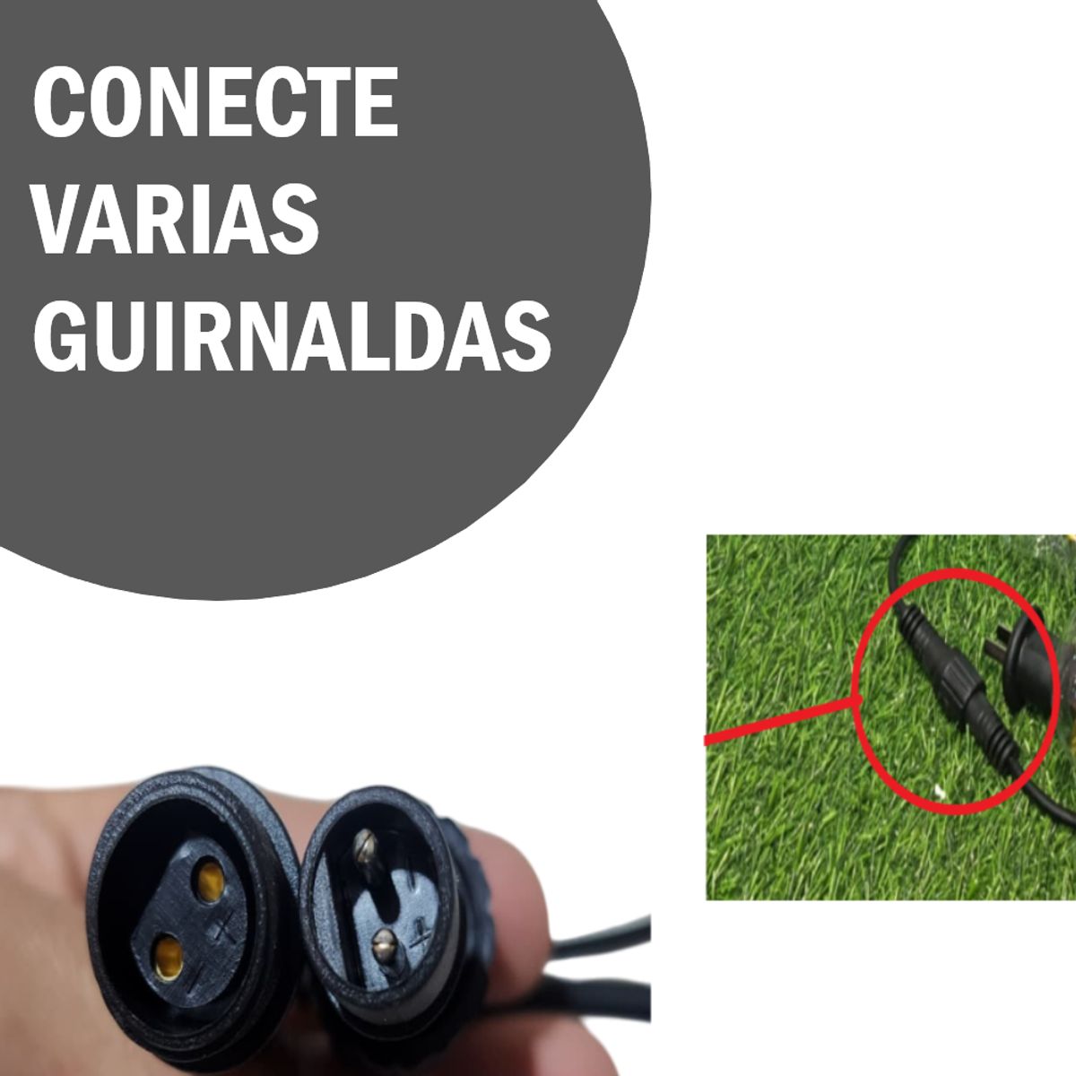GENERICO - Guirnalda LED 5 Metros con 10 Focos para Interior y Exterior