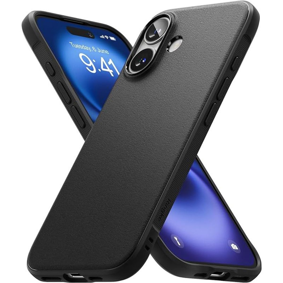 RINGKE - Funda iPhone 16 Negro Ringke Texturizado Resistente