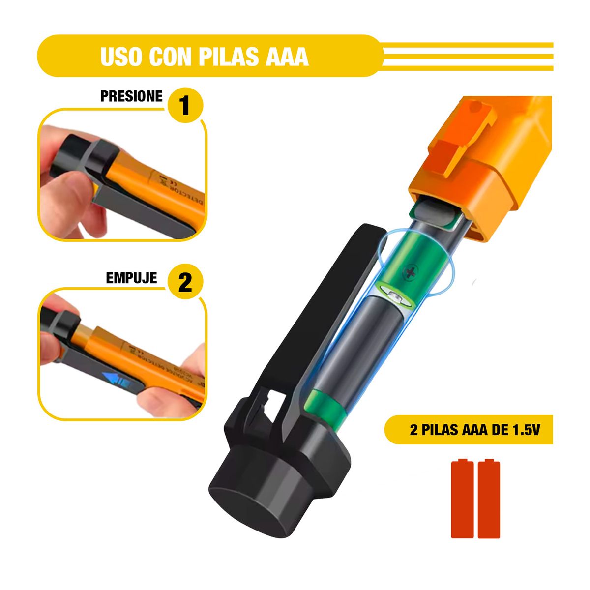 GENERICO - Detector De Voltaje Eléctrico Tipo Lápiz Portátil A Pilas