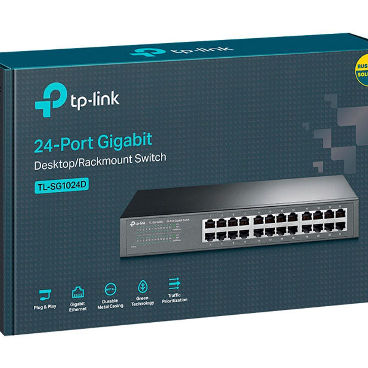 TP LINK - SWITCH TP-LINK GIGABIT DE 24 PTOS TL-SG1024D DESTOP METÁLICO