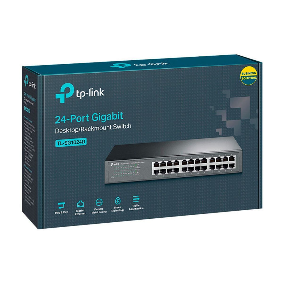 TP LINK - SWITCH TP-LINK GIGABIT DE 24 PTOS TL-SG1024D DESTOP METÁLICO