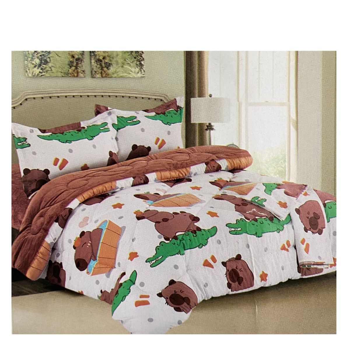 GENERICO - EDREDÓN TELA CON PIEL DE ÁNGEL KIDS 5 PIEZAS 2PLZ