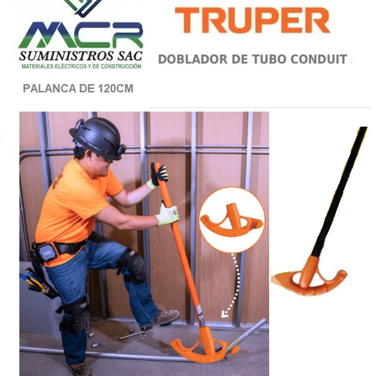 TRUPER - DOBLADOR DE TUBO CONDUIT DE 1 pulgada TRUPER CON PALANCA