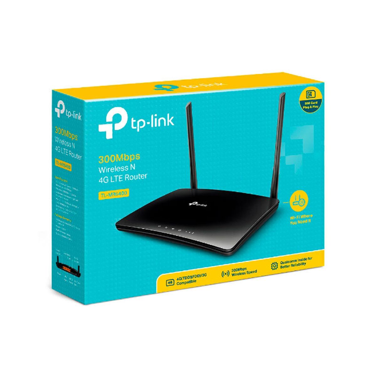 TP LINK - ROUTER TP-LINK TL-MR6400-APAC 4G LTE DSL 300MBPS WIRELESS