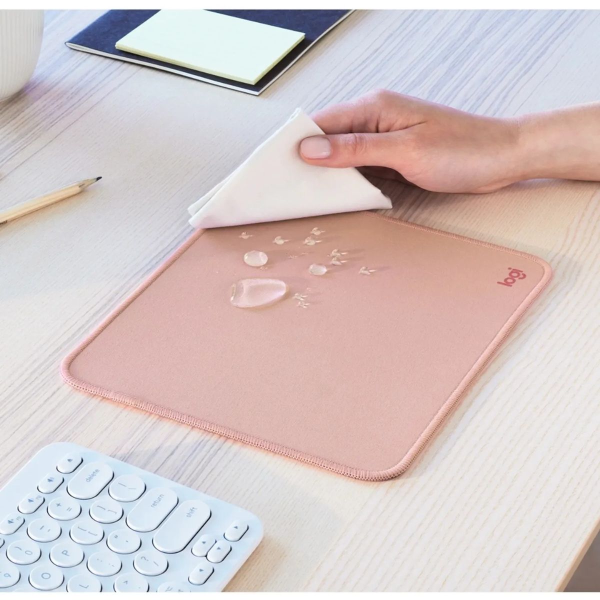 LOGITECH - PAD MOUSE ANTI-SALPICADURAS 200X230MM ROSE