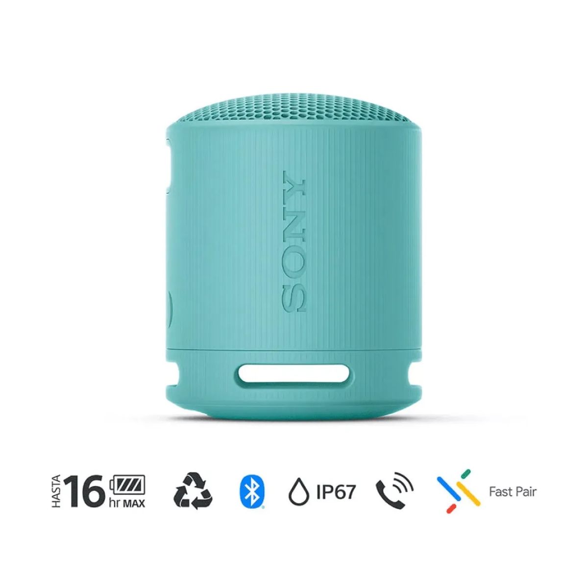 SONY - Parlante Bluetooth Sony  SRS-XB100-CL Portátil Waterproof Celeste