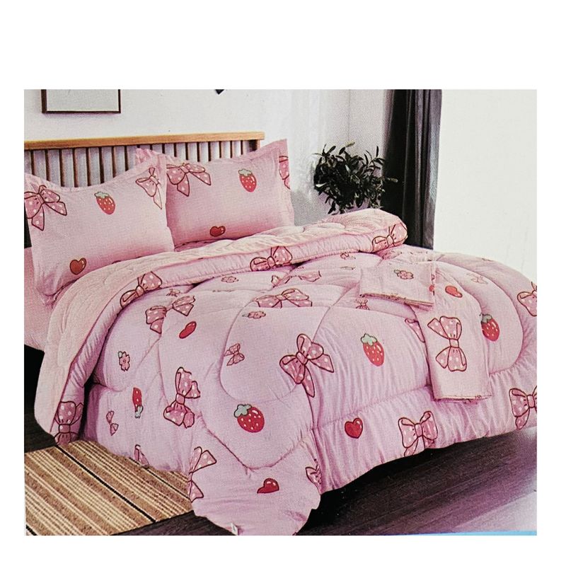 GENERICO - EDREDÓN TELA CON PIEL DE ANGEL KIDS 5 PIEZAS 1.5PLZ