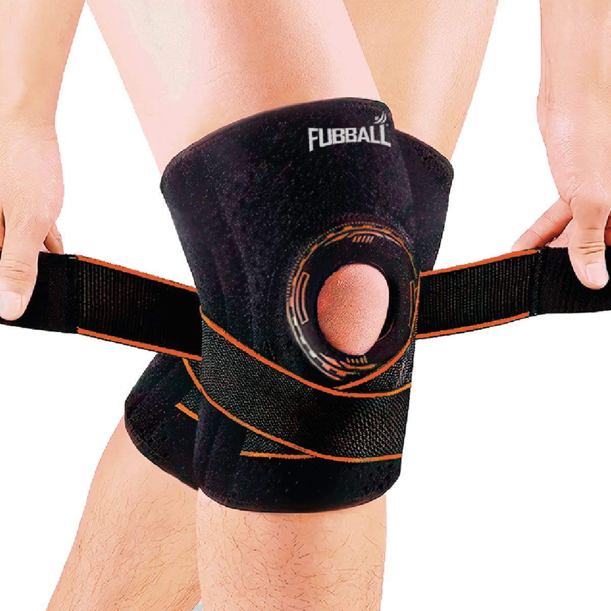 FUBBALL - Rodillera Deportiva de Compresión - Color Naranja- Estándar