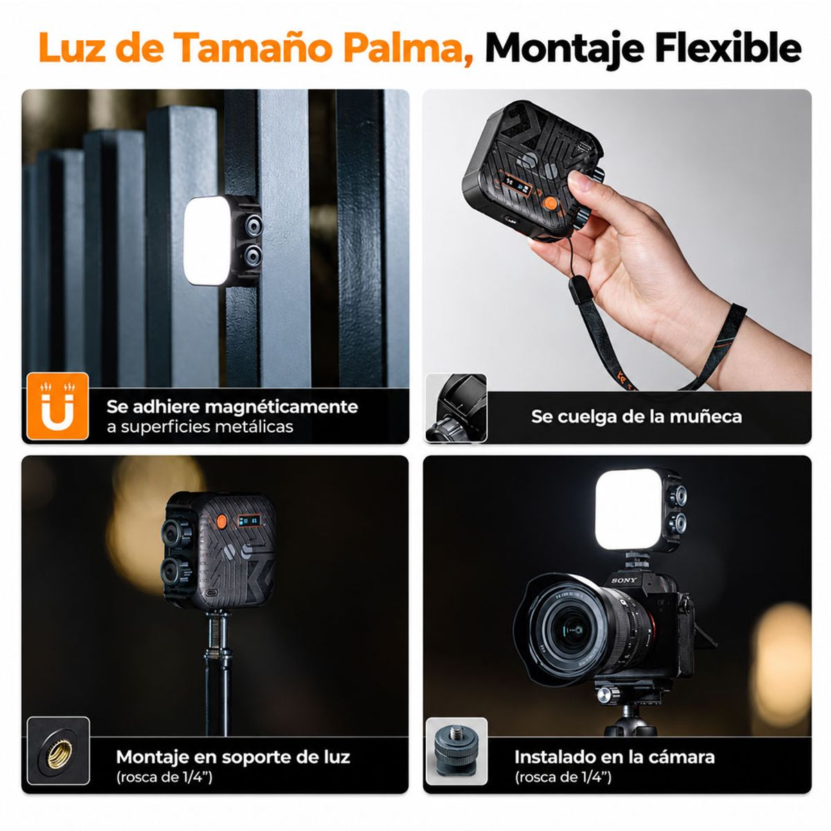 K&F CONCEPT - Luz Continua K&F Concept KF34035 Bi-Color - Magnetico