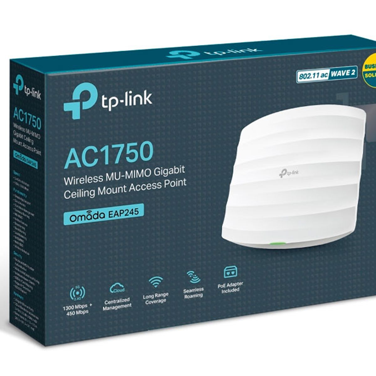 TP LINK - ACCESS POINT TP-LINK EAP245- OMADA AC1750 WIRELESS MU-MIMO