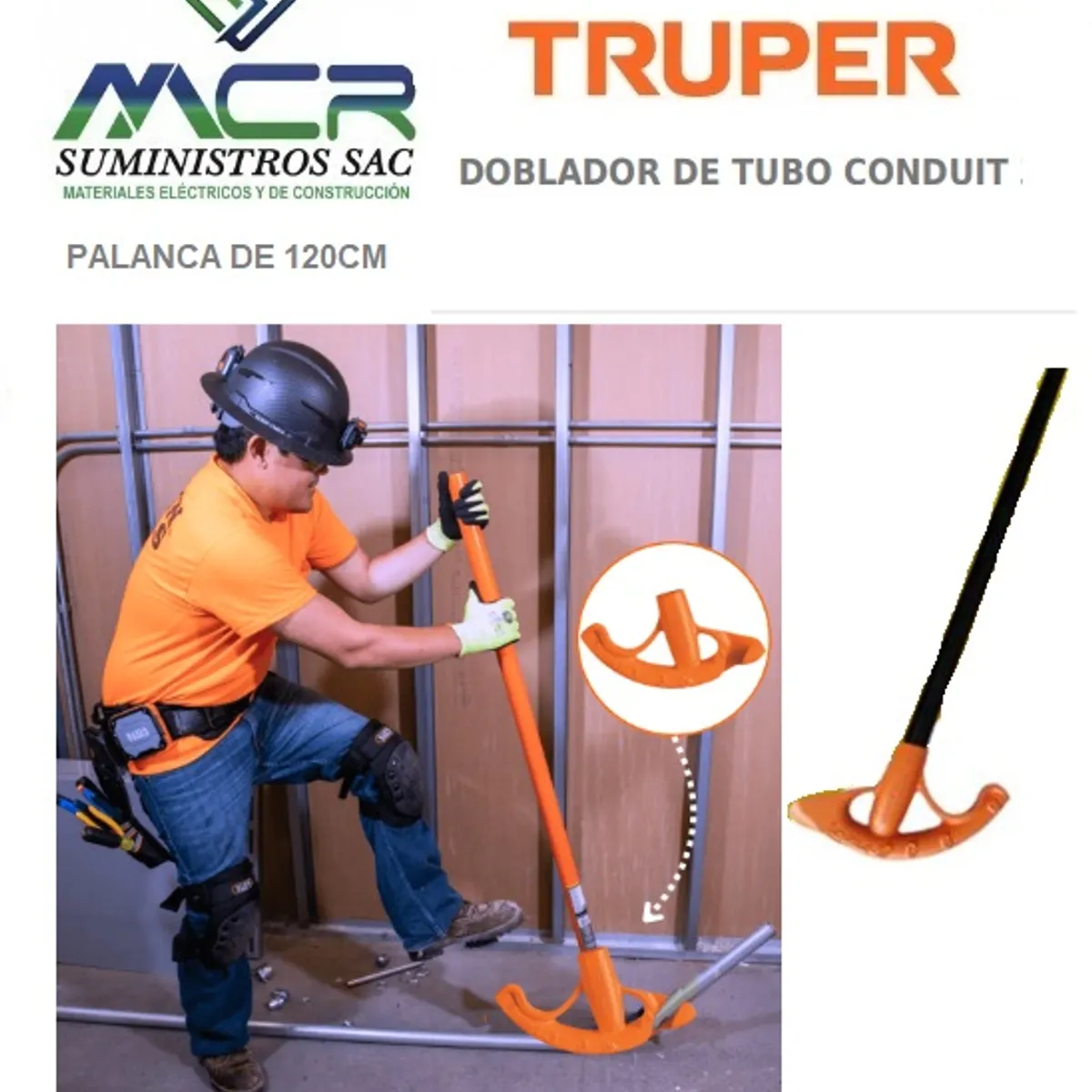TRUPER - DOBLADOR DE TUBO CONDUIT DE media pulgada 1-2 TRUPER CON PALANCA
