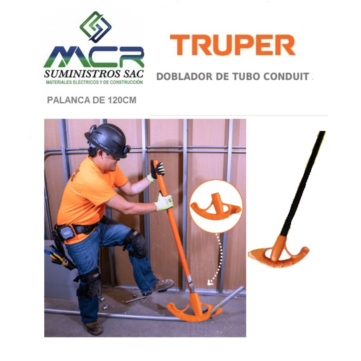 TRUPER - DOBLADOR DE TUBO CONDUIT DE media pulgada 1-2 TRUPER CON PALANCA