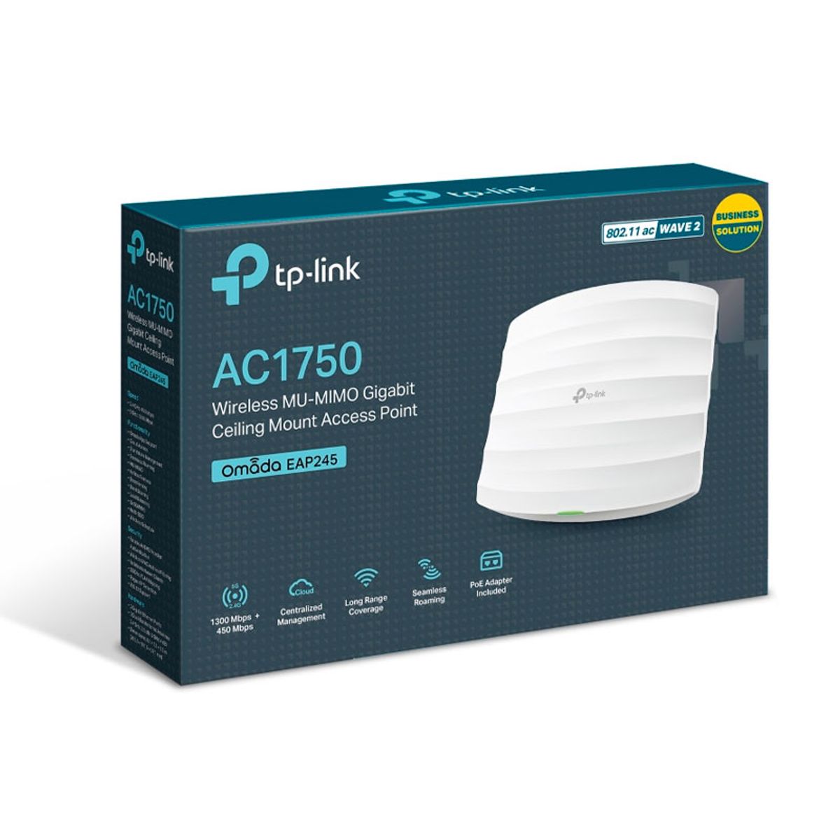 TP LINK - ACCESS POINT TP-LINK EAP245- OMADA AC1750 WIRELESS MU-MIMO