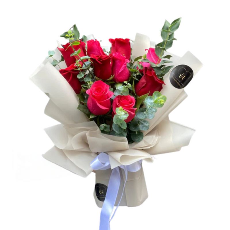 GENERICO - Ramo de 12 rosas rojo y rosa- Pasion Floral- ramo de flores