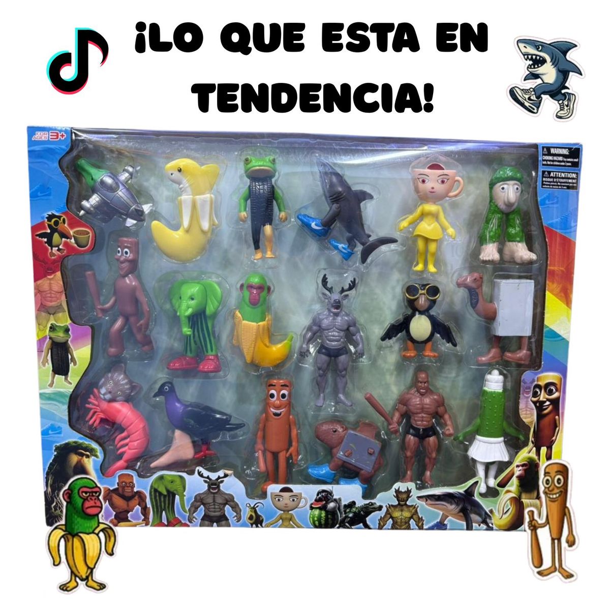 GENERICO - SET DE JUGUETE VIRAL TRALALERO TRALALA X18