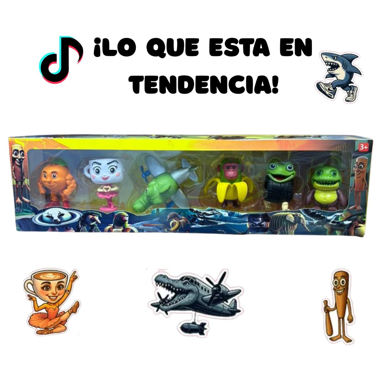 GENERICO - SET DE JUGUETE VIRAL TRALALERO TRALALA X12