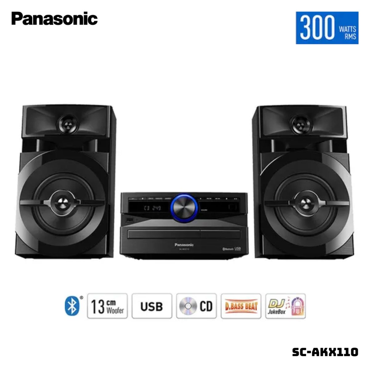 PANASONIC - PARLANTES PANASONIC 300W MINI COMPONENTE - SC-AKX110