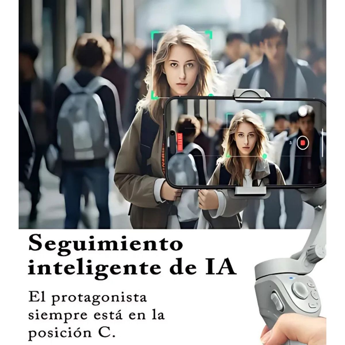 GENERICO - Estabilizador De Cámara M01 Gimball Para Celular con seguimiento facial MYMOBILE