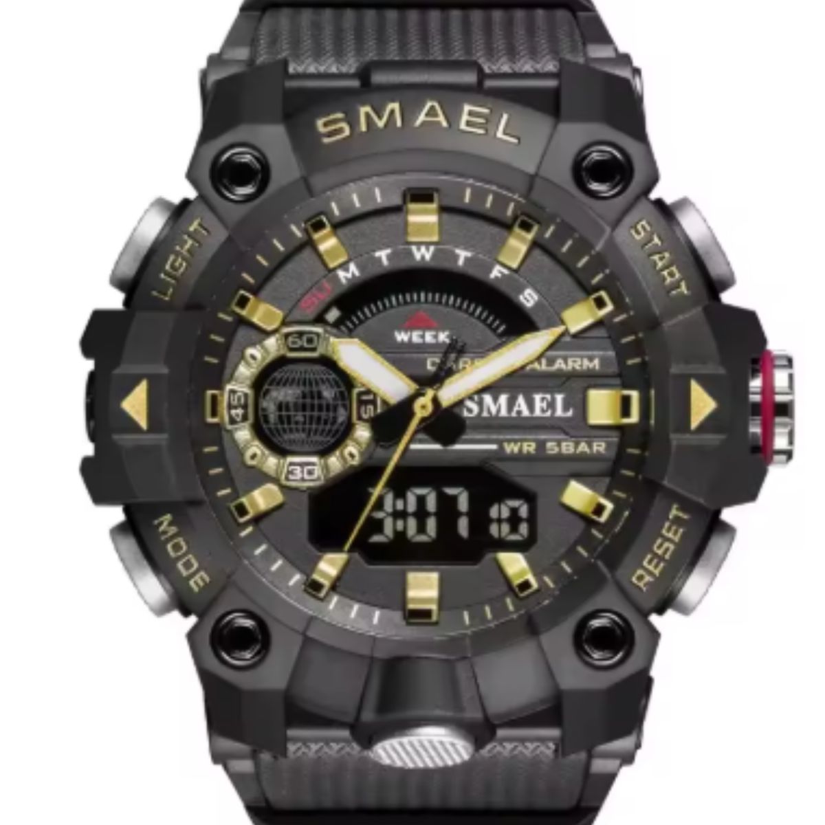 SMAEL - Reloj Deportivo Digital Analógico Smael resistente al agua 8040