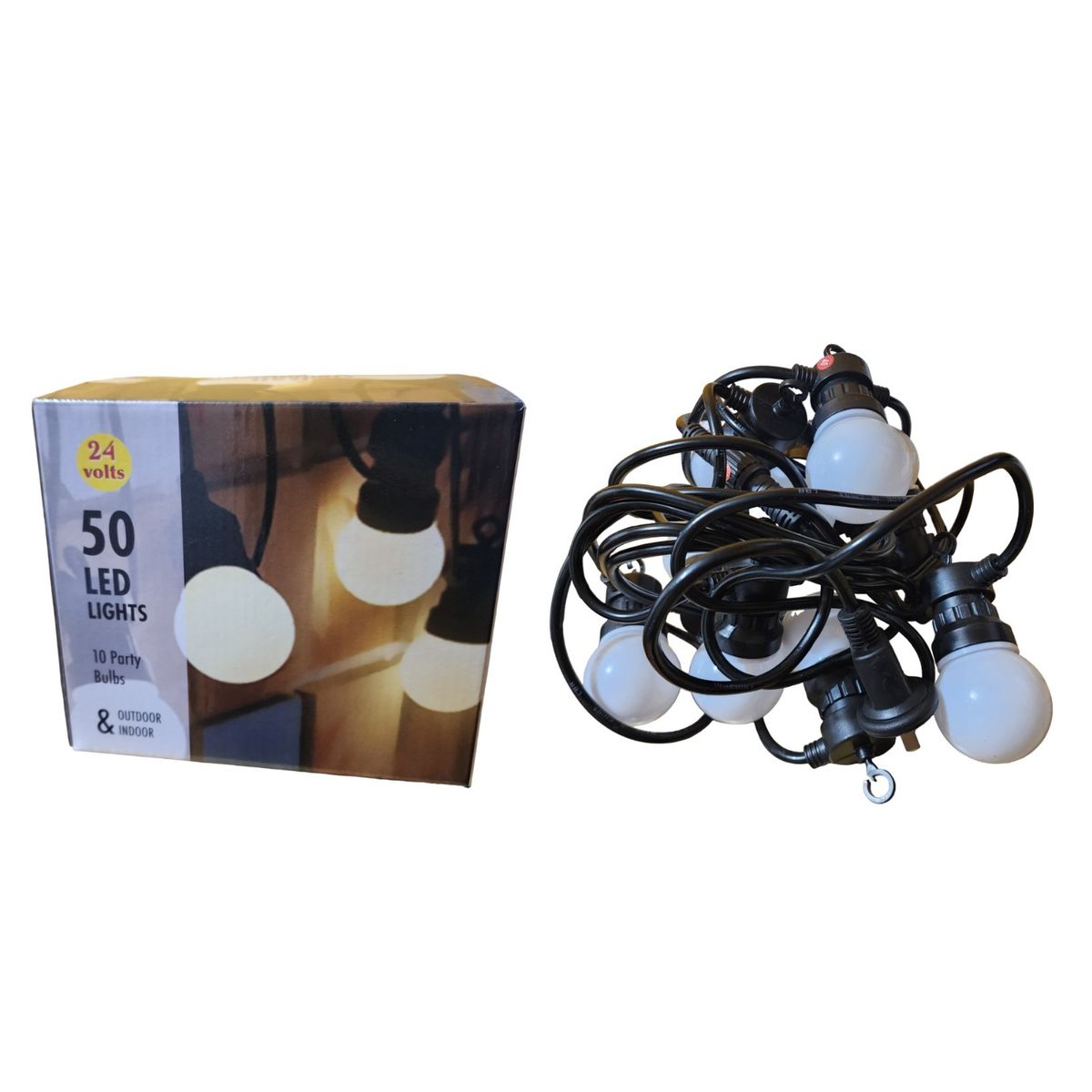 GENERICO - Luces Guirnalda Led Colgante De 5 Metros 10 Focos luz cálida
